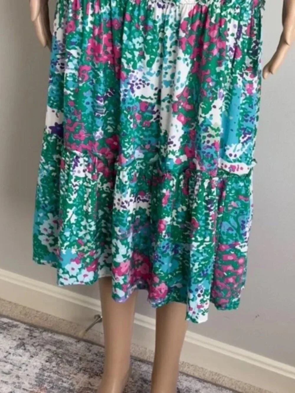 Rails Juni Gardenia Flora Midi Dress Size Medium - Picture 2 of 15